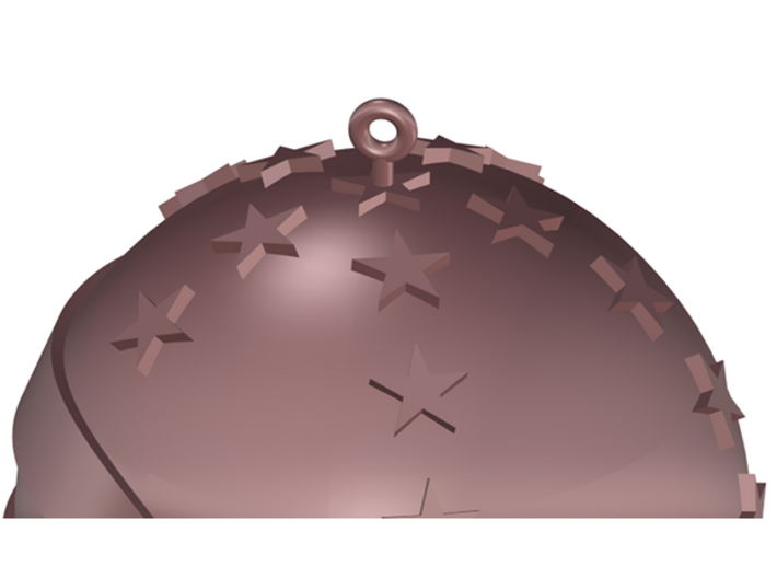 US Stars & Bars - Christmas Ornament Globe 3d printed Top detail