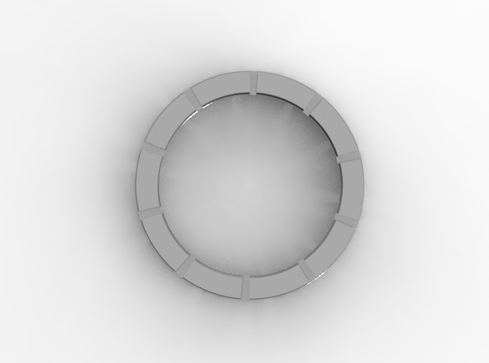 Silver Meander Ring 3d printed 