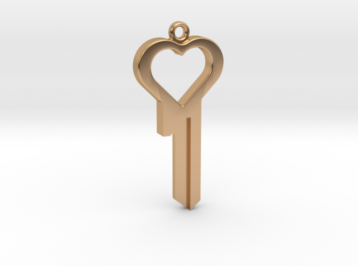 Chastity Key Blank - Heart 3d printed