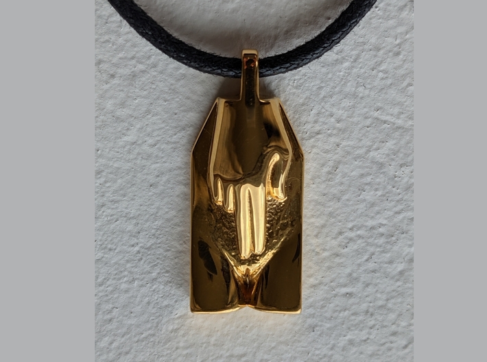 Healing Touch pendant (precious metals) 3d printed 
