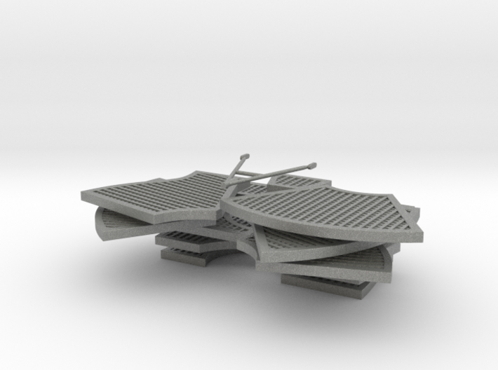 1/16 DKM Uboot VIIB Conning Tower Deck Panels SET 3d printed