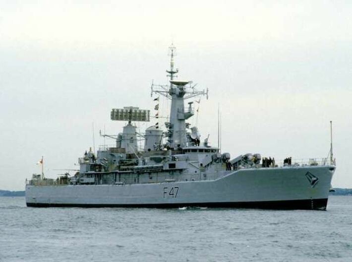 Nameplate HMS Danae 3d printed Leander-class Type 12I frigate HMS Danae.