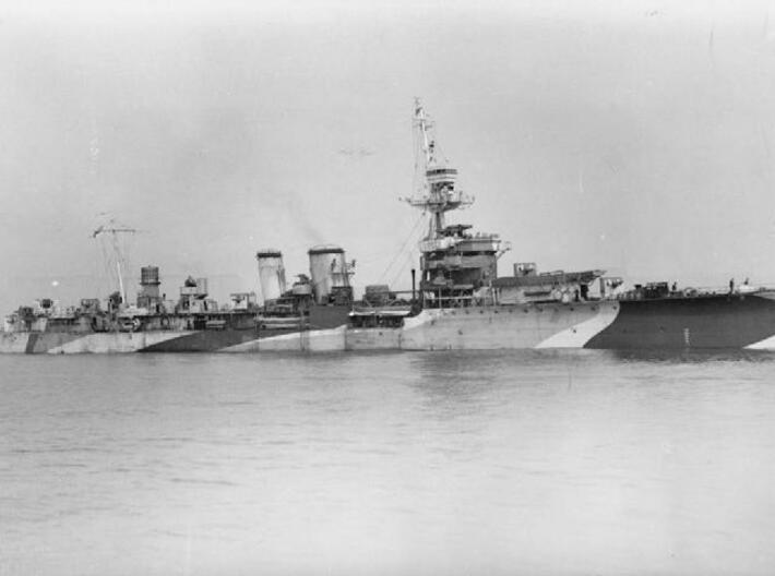 Nameplate HMS Danae 3d printed Danae-class light cruiser HMS Danae.