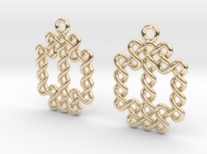 Large knot [earrings] 3d printed