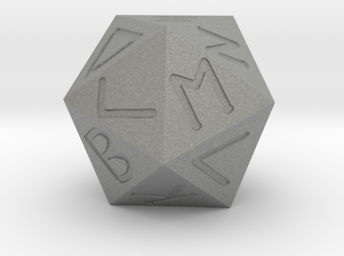Greek 20 sided dice (d20) 25/30mm dice 3d printed