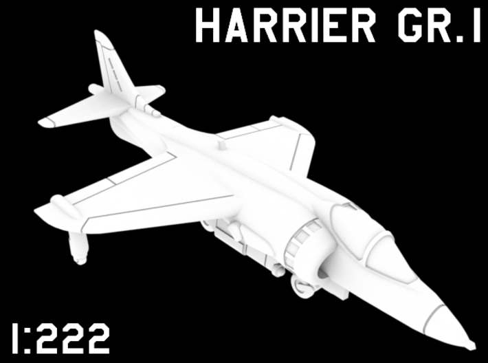 1:222 Scale Harrier GR.1 (Clean, Deployed) 3d printed