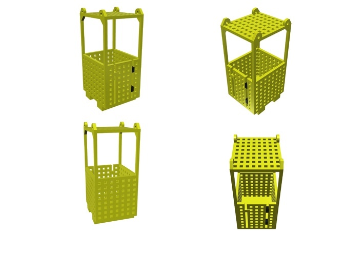 Crane Man Cage 1-50 Scale 3d printed 