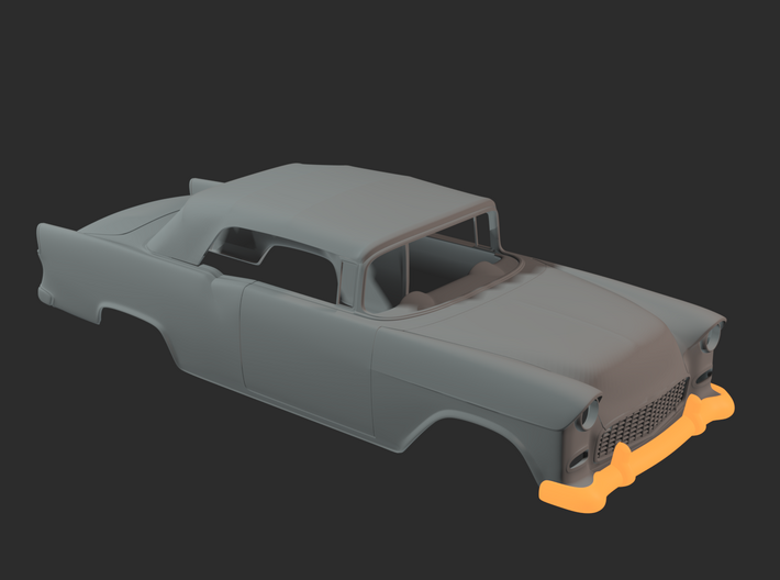 1955 Chevy 210 Front Bumper (Multiple Scales) 3d printed