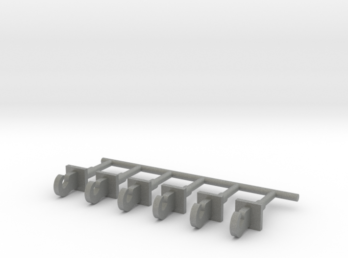 Train Coupling Hooks without chain holes 3d printed