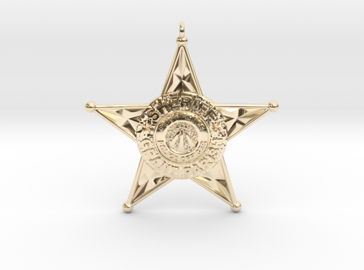 Sheriff Badge Pendant 5cm - State Police 3d printed
