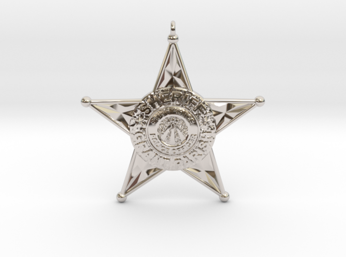 Sheriff Badge Pendant 5cm - State Police 3d printed