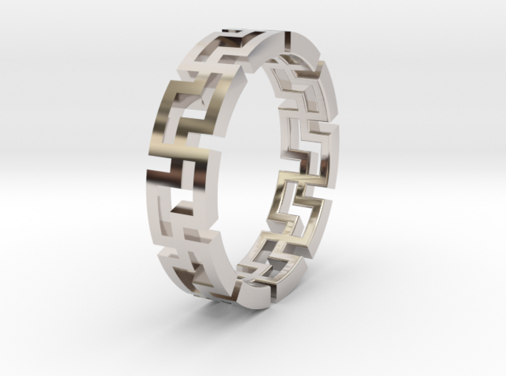 Swastika ring 卐 right-facing 3d printed