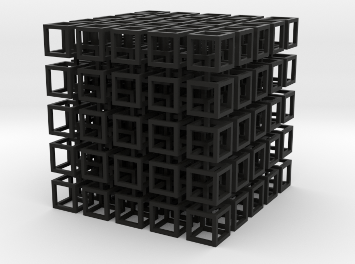 interlocked cubes 5 3d printed