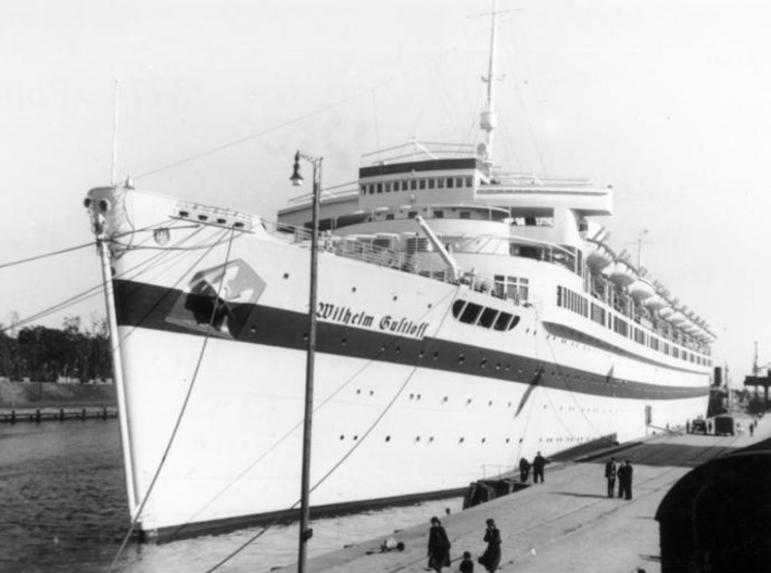 Nameplate Wilhelm Gustloff 3d printed Cruise ship, later military transport, MV Wilhelm Gustloff.