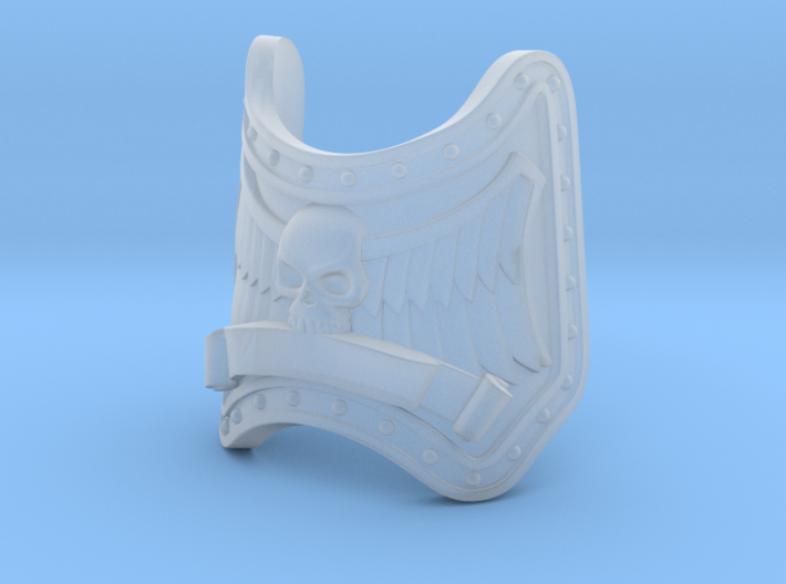 Shin Guard Wing Skull Banner Space Marine 7&quot; 3d printed