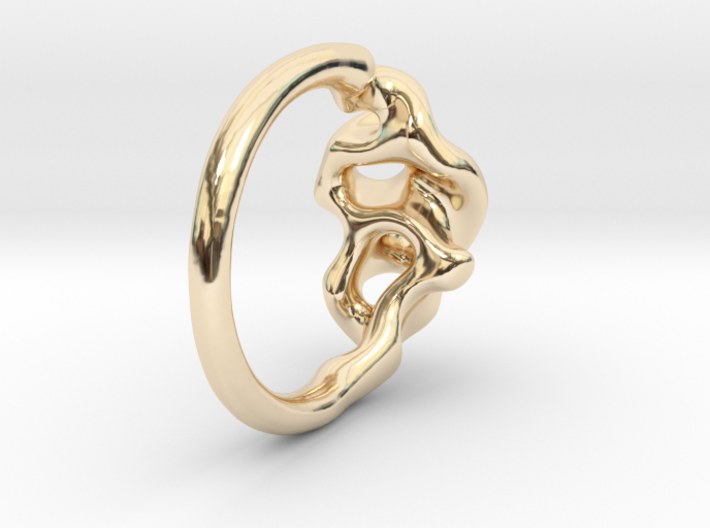 Reaction Diffusion Ring Nr. 12 (Size 54) 3d printed