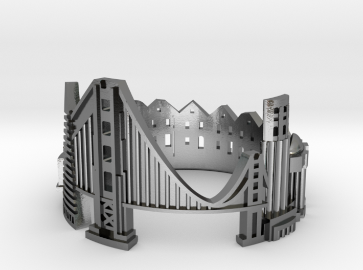 SanFrancisco Skyline - Cityscape Ring 3d printed 