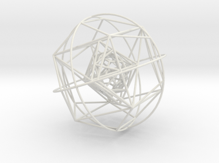 Nested Platonic Solids (Version D) 3d printed