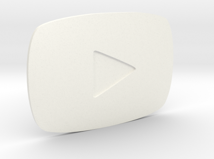 Youtube Play Button Silver 3d printed