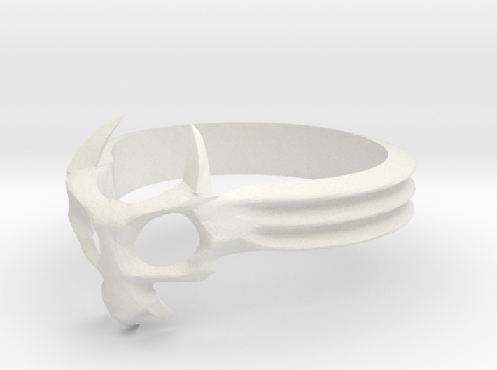 Skull Mask Ring -v3 3d printed