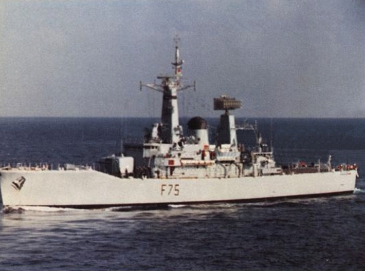 Nameplate HMS Charybdis 3d printed Leander-class Type 12I frigate HMS Charybdis.
