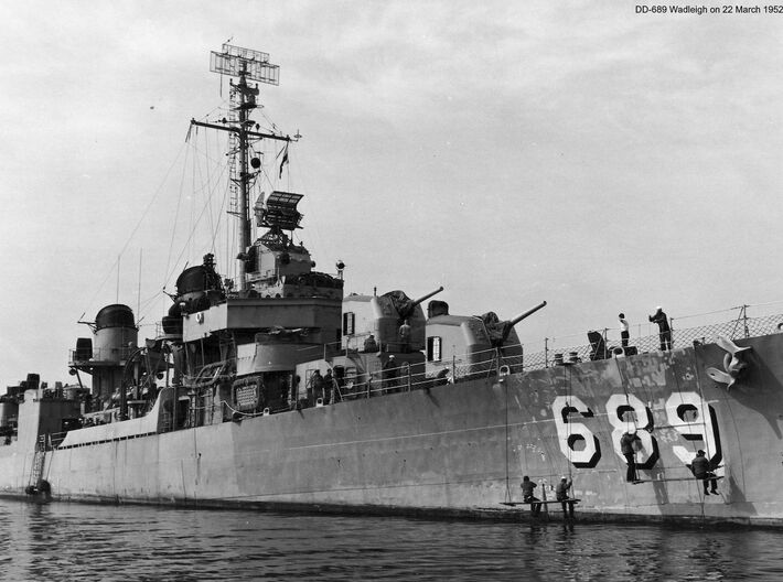 Nameplate USS Wadleigh DD-689 3d printed Fletcher-class destroyer USS Wadleigh DD-689.