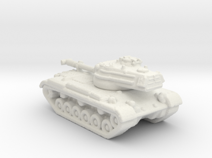 ARVN M47 Patton medium tank white plastic 1:160 sc 3d printed