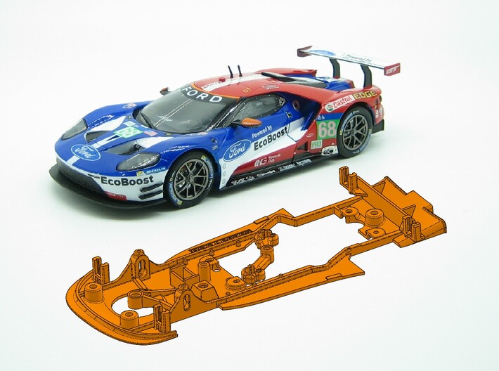 PSCA00703 Chassis Carrera Ford GT GTE 3d printed