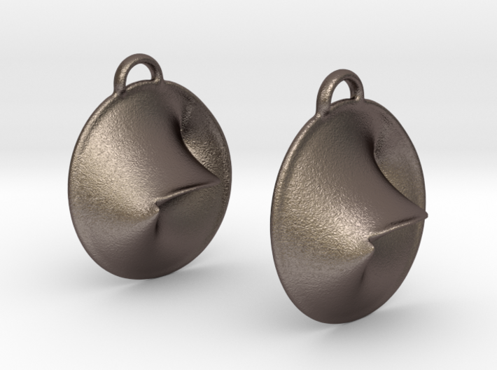 Obscure Circular Earrings (2nd Edition) 3d printed