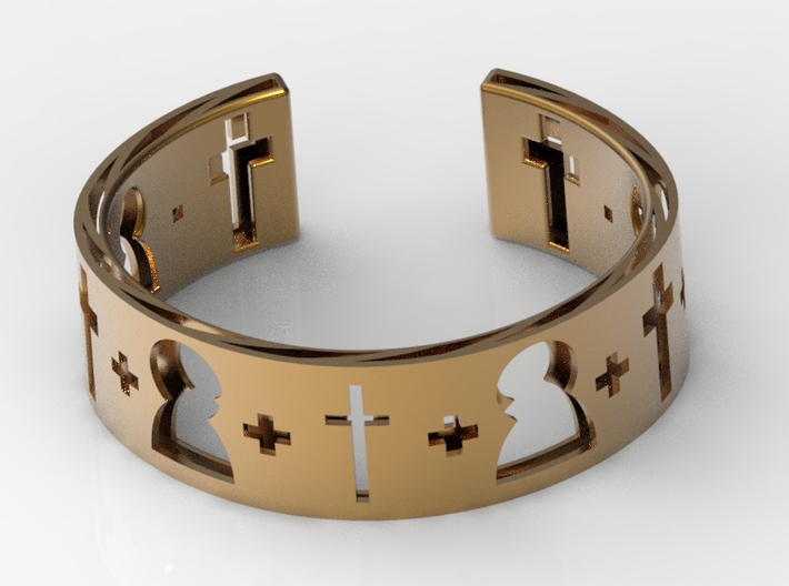 Cross bracelet 3d printed 