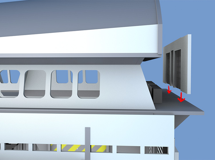 1/350 TFF/TUC Refit Hangar Deck/Shuttle Bay 3d printed 