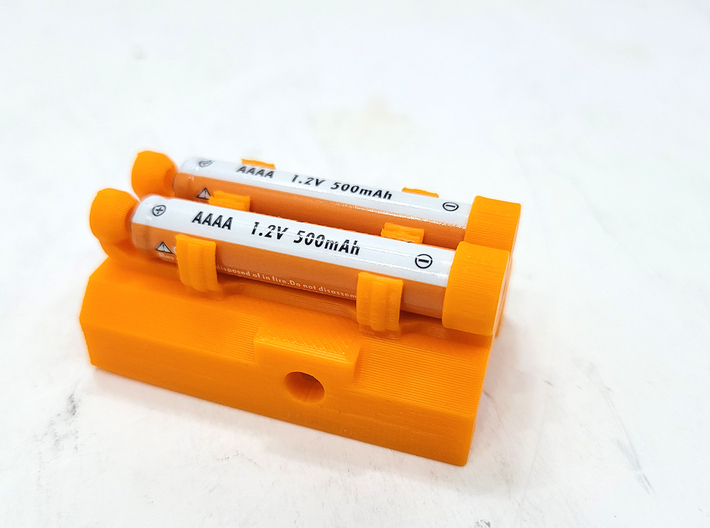 Picatinny Mounted 2x AAAA Battery Holder 3d printed 