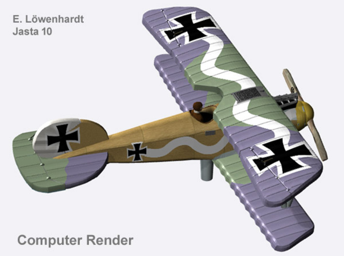 Erich Löwenhardt Albatros D.III (full color) 3d printed