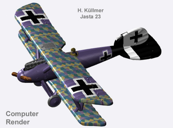 Heinrich Küllmer Albatros D.Va (full color) 3d printed 