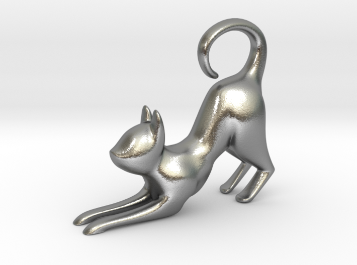 cat shaped pendant 3d printed