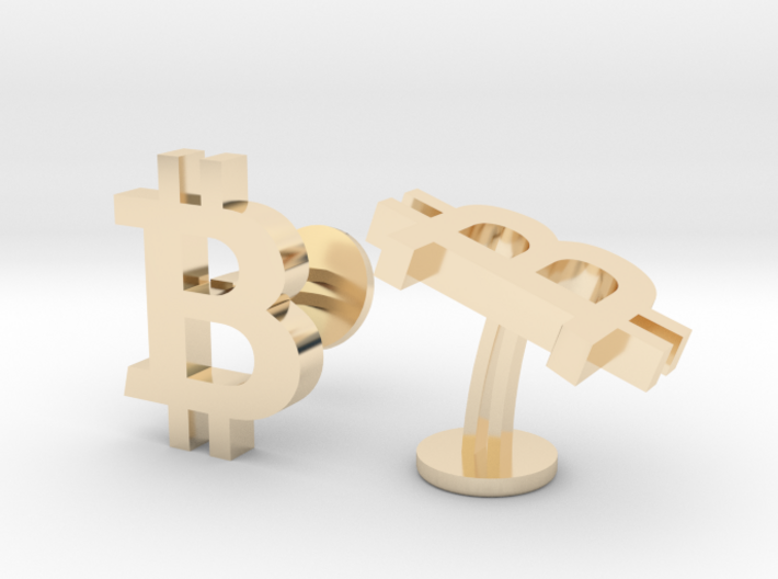 Luxury Bitcoin Logo Cufflinks - Cryptocurrency 3d printed
