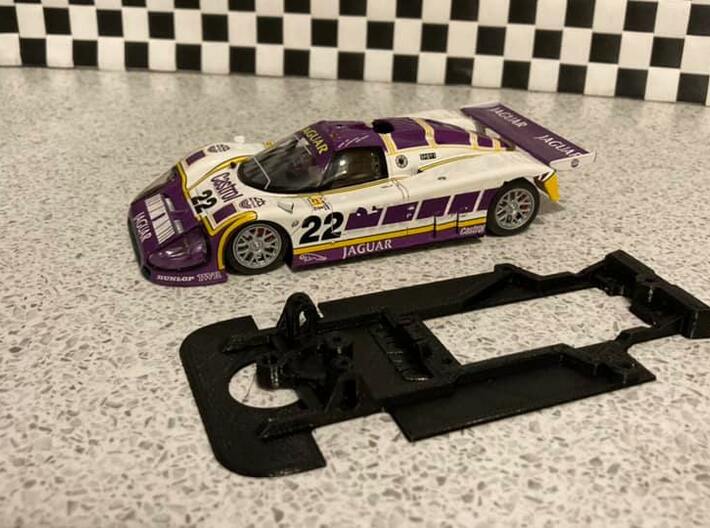 Chassis for Slot It Jaguar XJR9 3d printed 