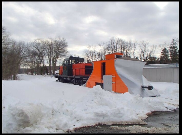 HT&W Double-ended Snow Plow - HO scale 3d printed 2013 Plow Extra on VRR Lee Carlson photo