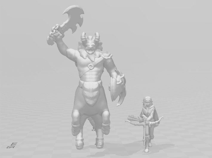 Rearing Lynel with Savage Sword miniature model wh 3d printed 