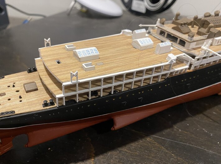 1/350 Lusitania Second-Class Sides 3d printed Printed on Anycubic, shapeways will be better.