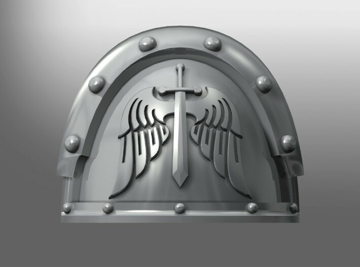 Metallus ptrn shoulder pads: Dark Wings 3d printed