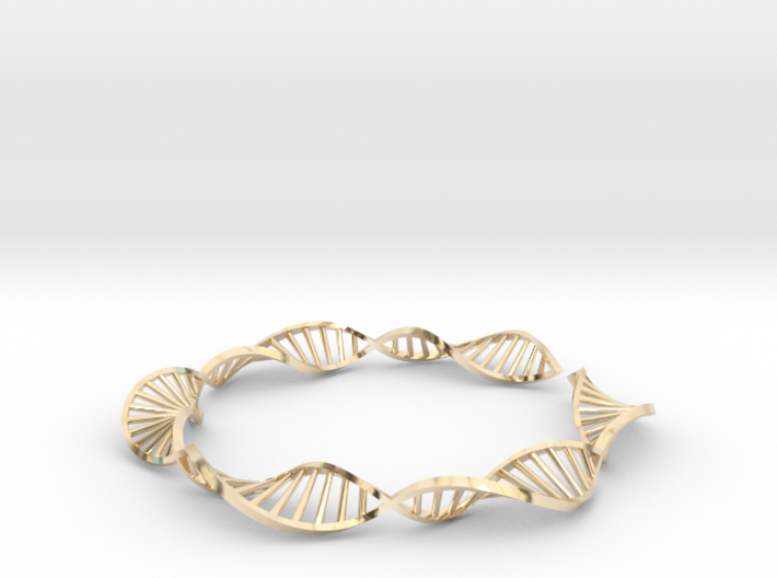 DNA Double Helix Bangle 3d printed