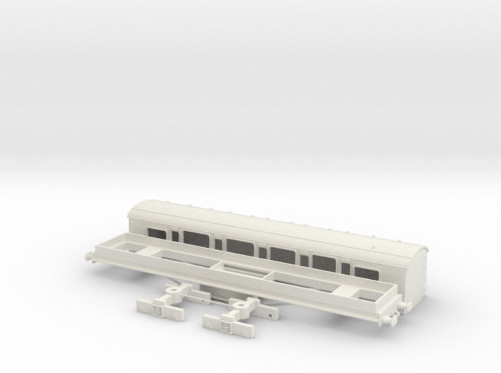 HO/OO Gordon Maunsell Composite Coach S1 Chain 3d printed