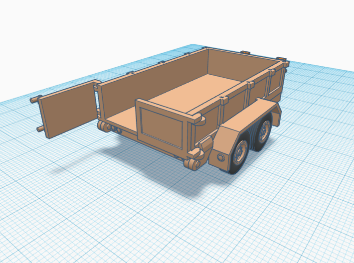 1/64th Utility Contractor Dump Trailer 3d printed 