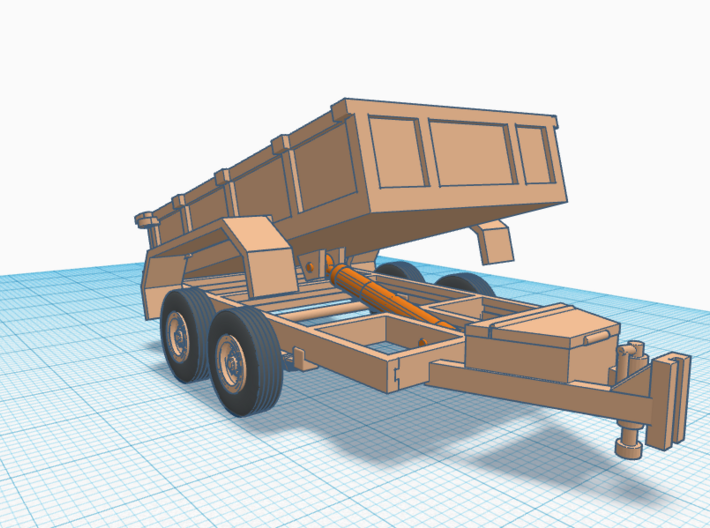 1/64th Utility Contractor Dump Trailer 3d printed 