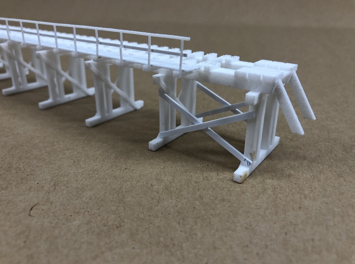 Williamsport PA Coal Trestle 3d printed Optional bracing at bumper end installed
