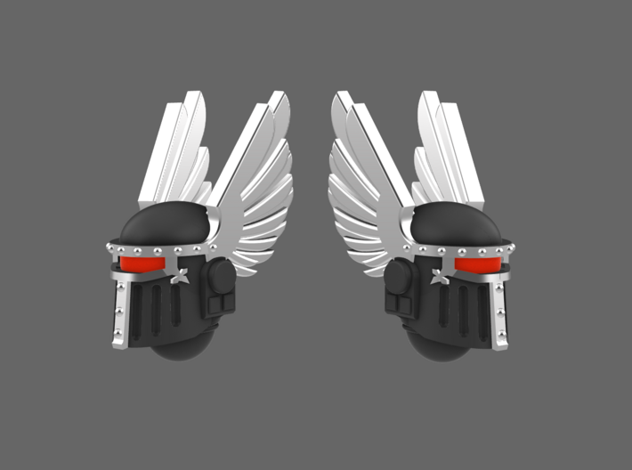 Angels of Shadow V2 Crusade Small Wing Helmet 3d printed 