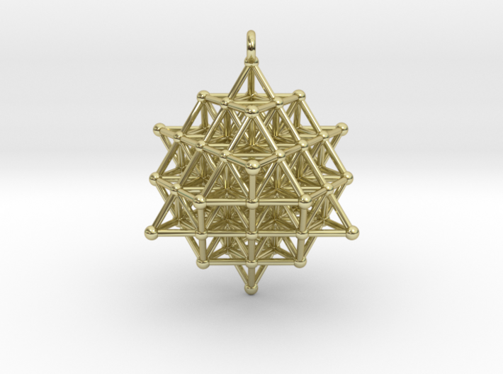 64 Tetrahedron grid Pendant 3d printed 