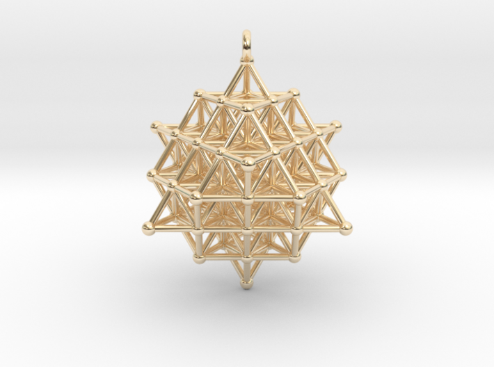 64 Tetrahedron grid Pendant 3d printed