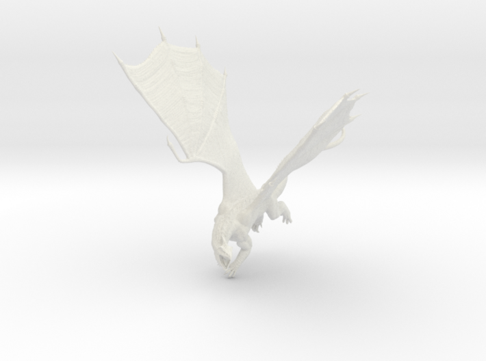 White Greatwyrm 3d printed 